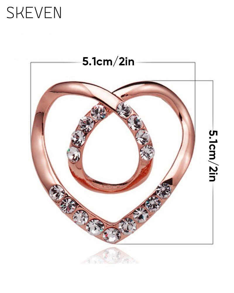 Heart-shaped thicker scarf clip