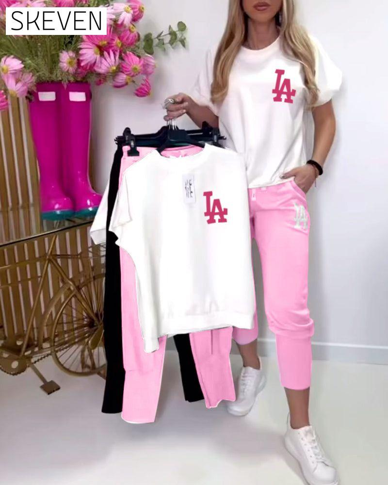 Ensemble pantalon skinny imprimé sport