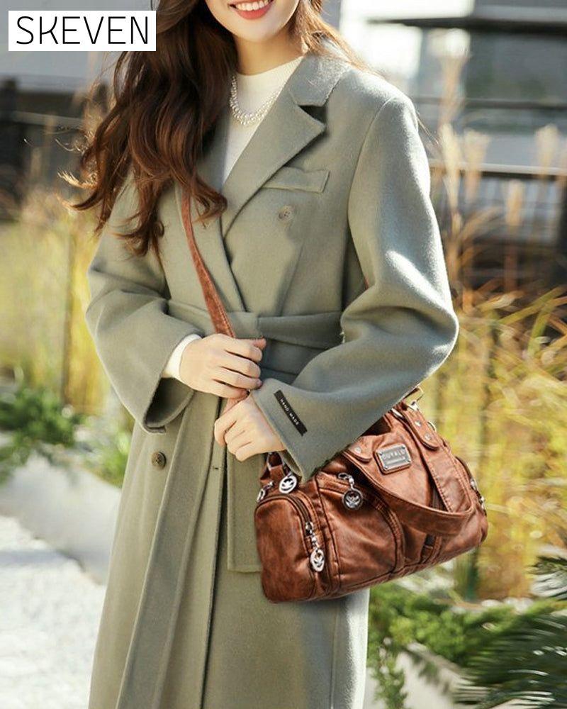 Vintage-Handtasche aus weichem Leder, Umhängetasche
