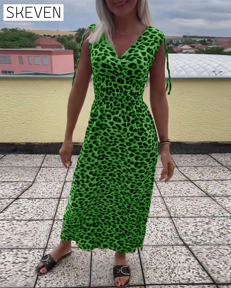 Leopard Print Sleeveless Dress