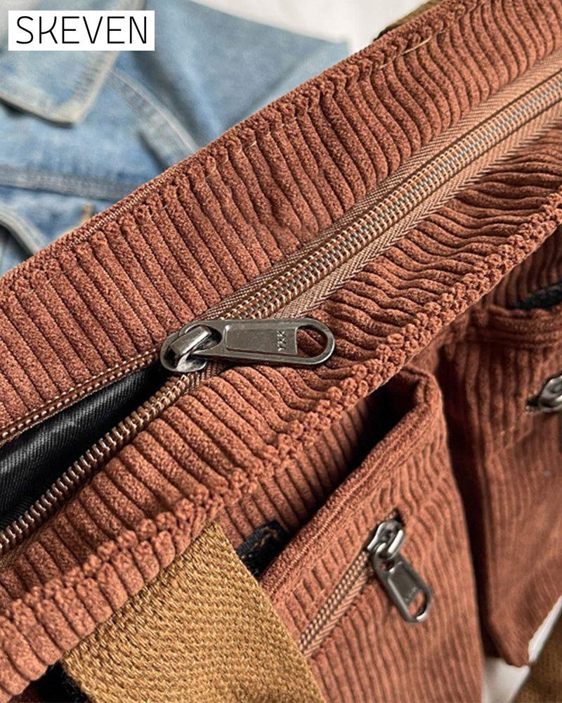 Cordtasche in Unifarbe