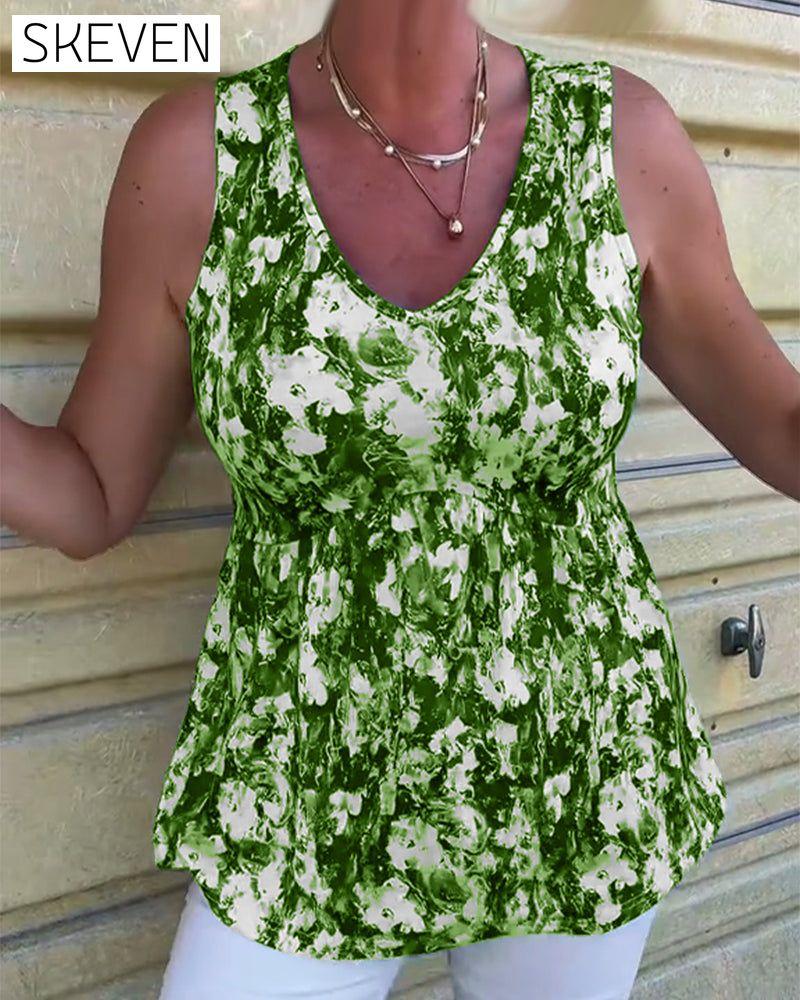 Sexy Printed Sleeveless Tank Top