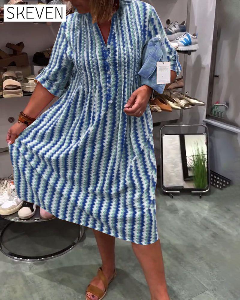 Robe à imprimé vagues