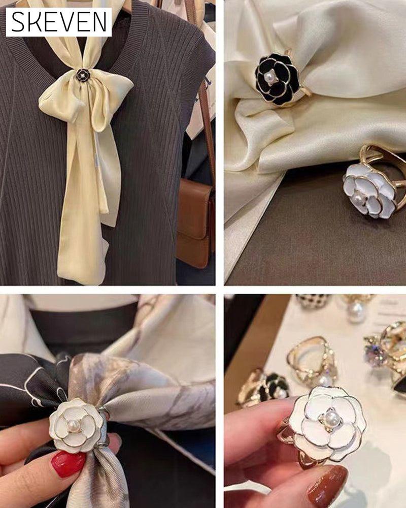 Camellia scarf buckle