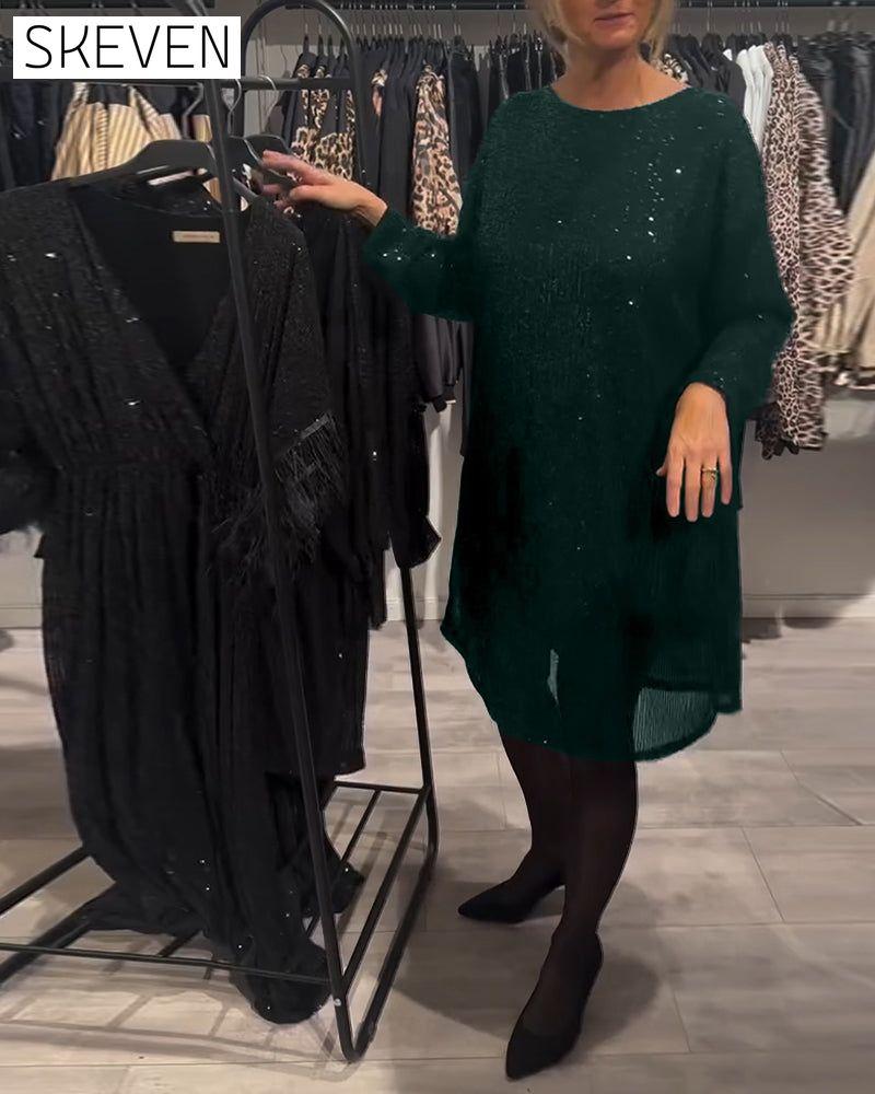 Elegantes rückenfreies Paillettenkleid mit Trägern