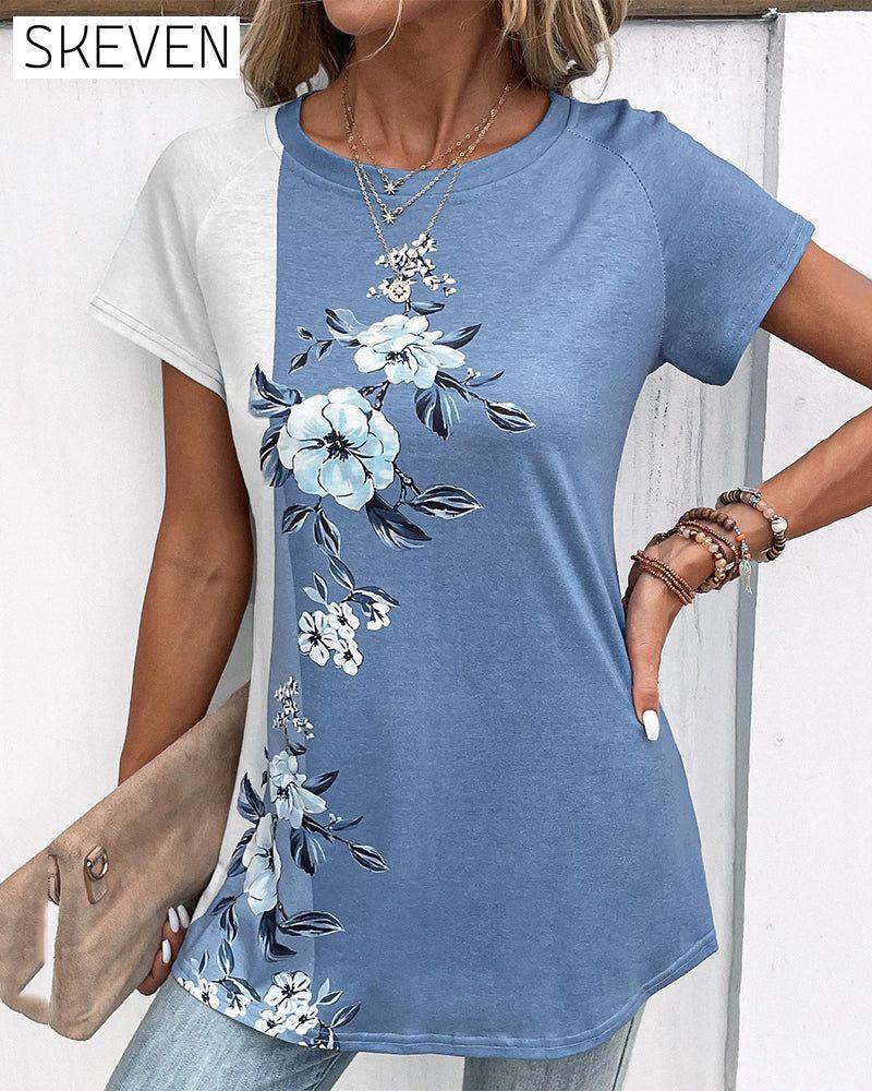 Patchwork floral print t-shirt