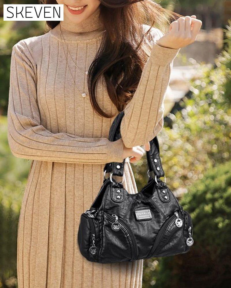 Vintage-Handtasche aus weichem Leder, Umhängetasche