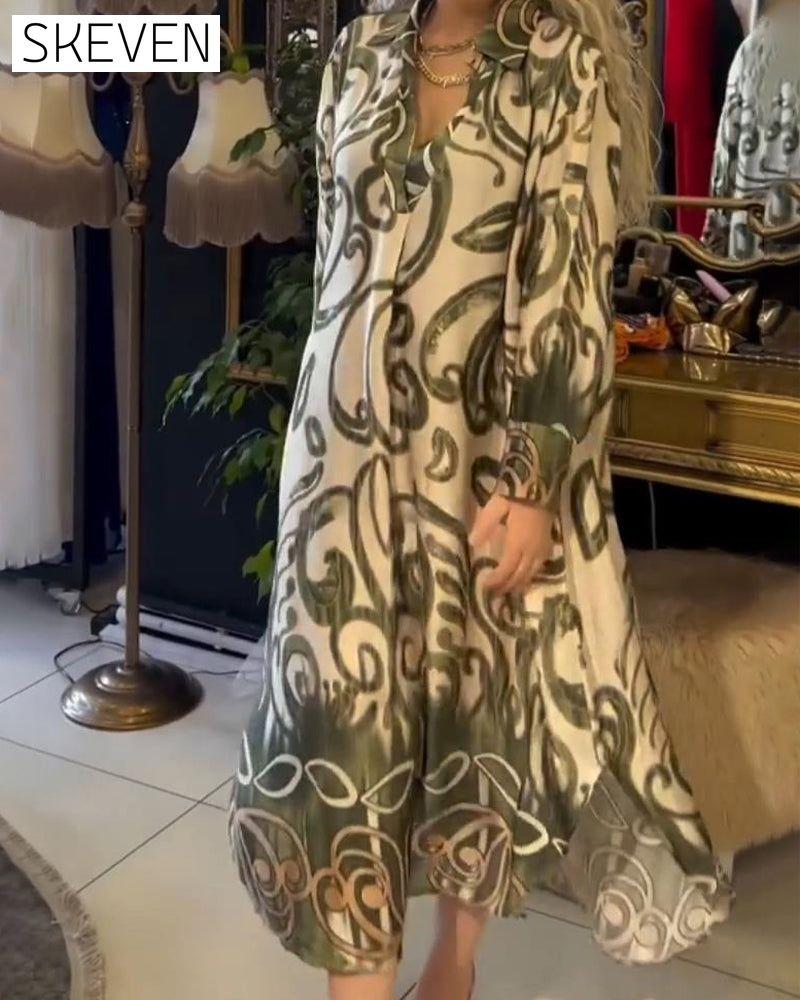 robe imprimée ample et élégante