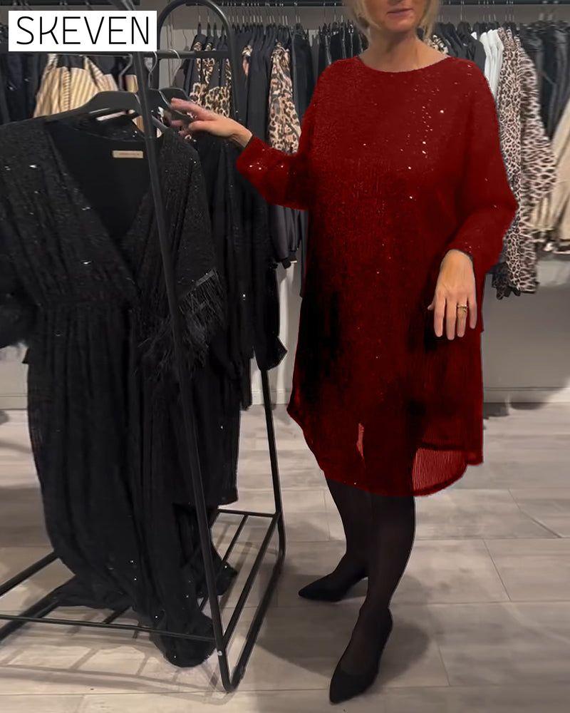 Elegantes rückenfreies Paillettenkleid mit Trägern