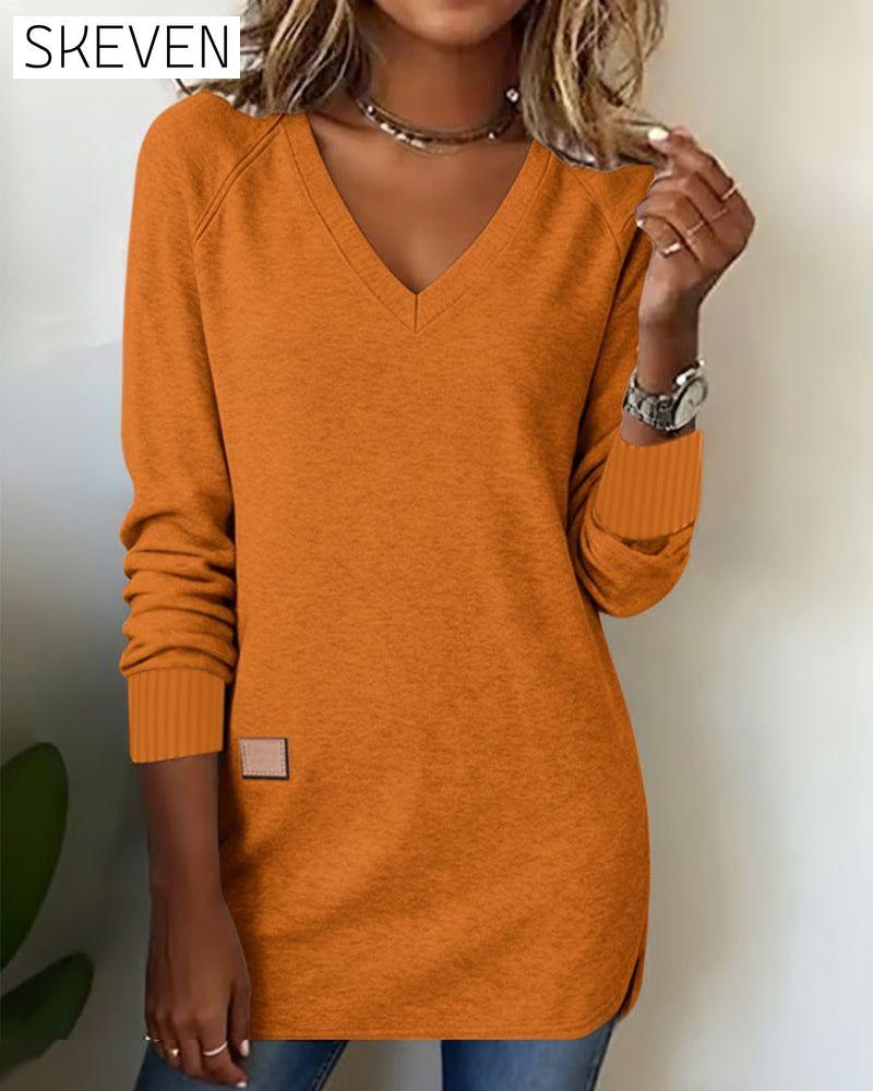V-Neck Fashion Sweatshirt