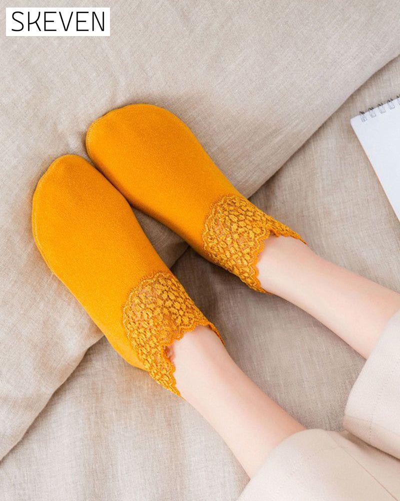 Chaussettes chaudes en dentelle tendance