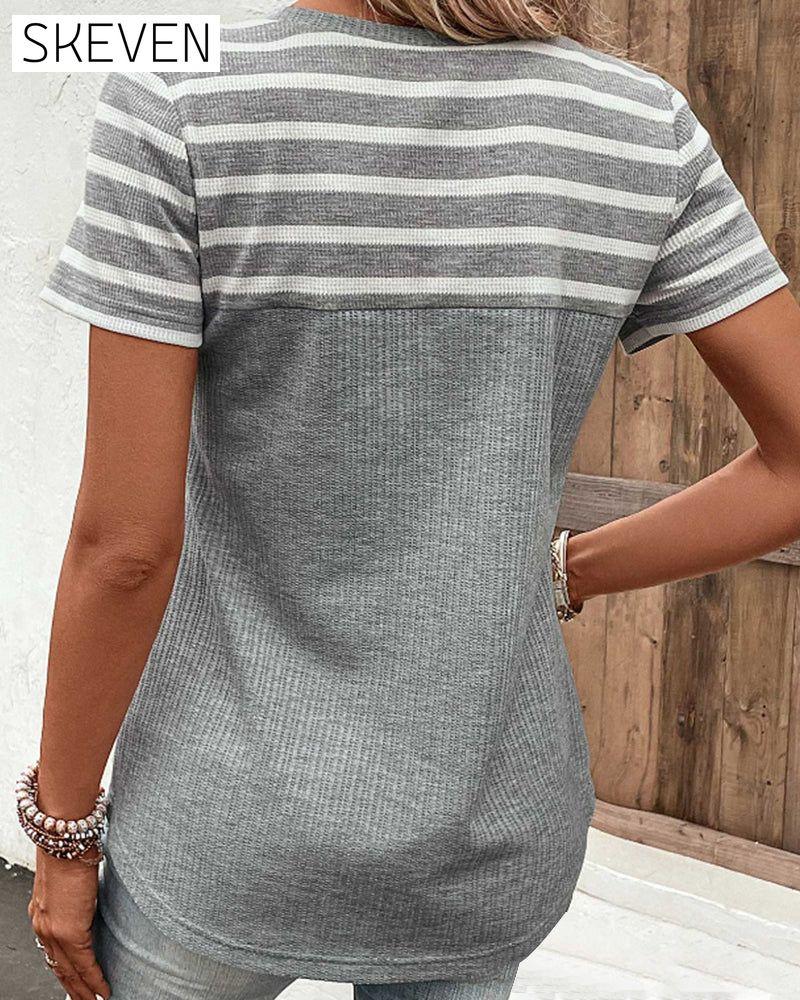 T-shirt à manches courtes à rayures
