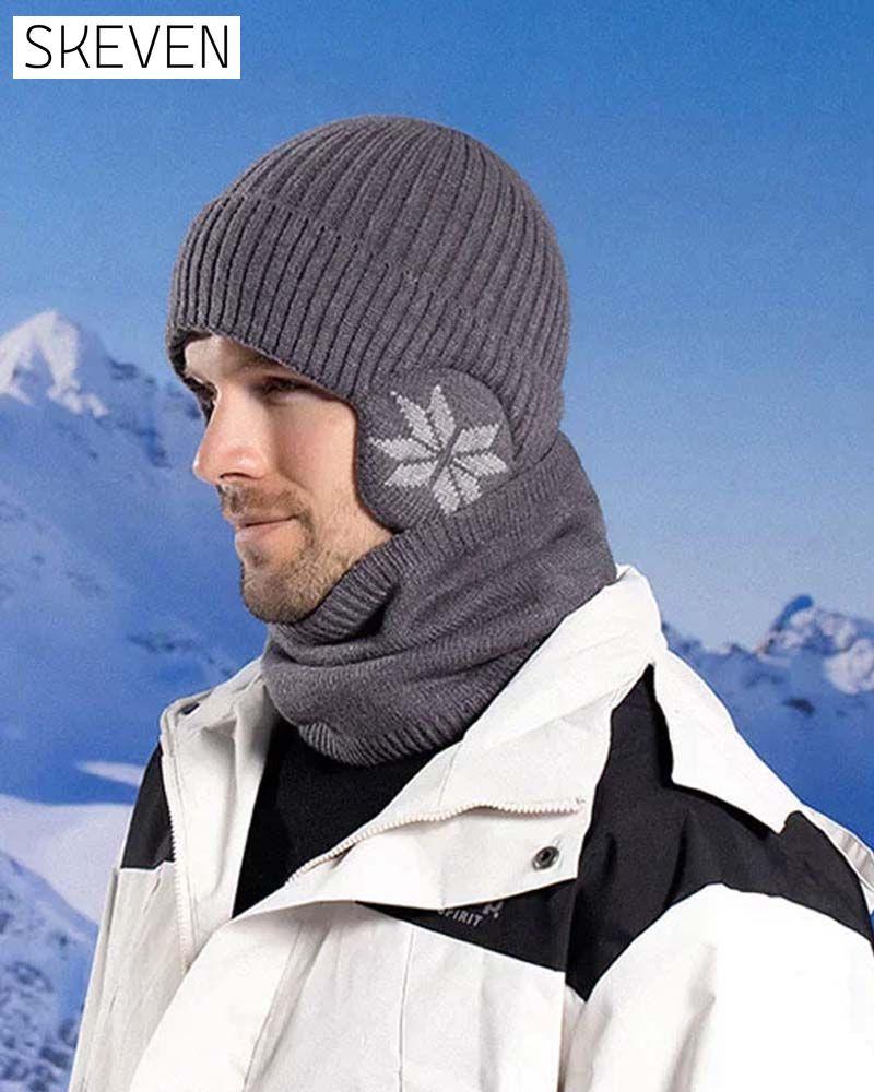 Winter beanie hat scarf sets warm knit hat