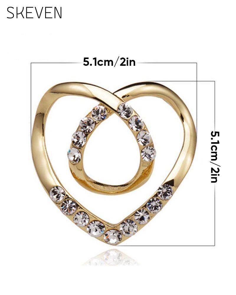 Heart-shaped thicker scarf clip