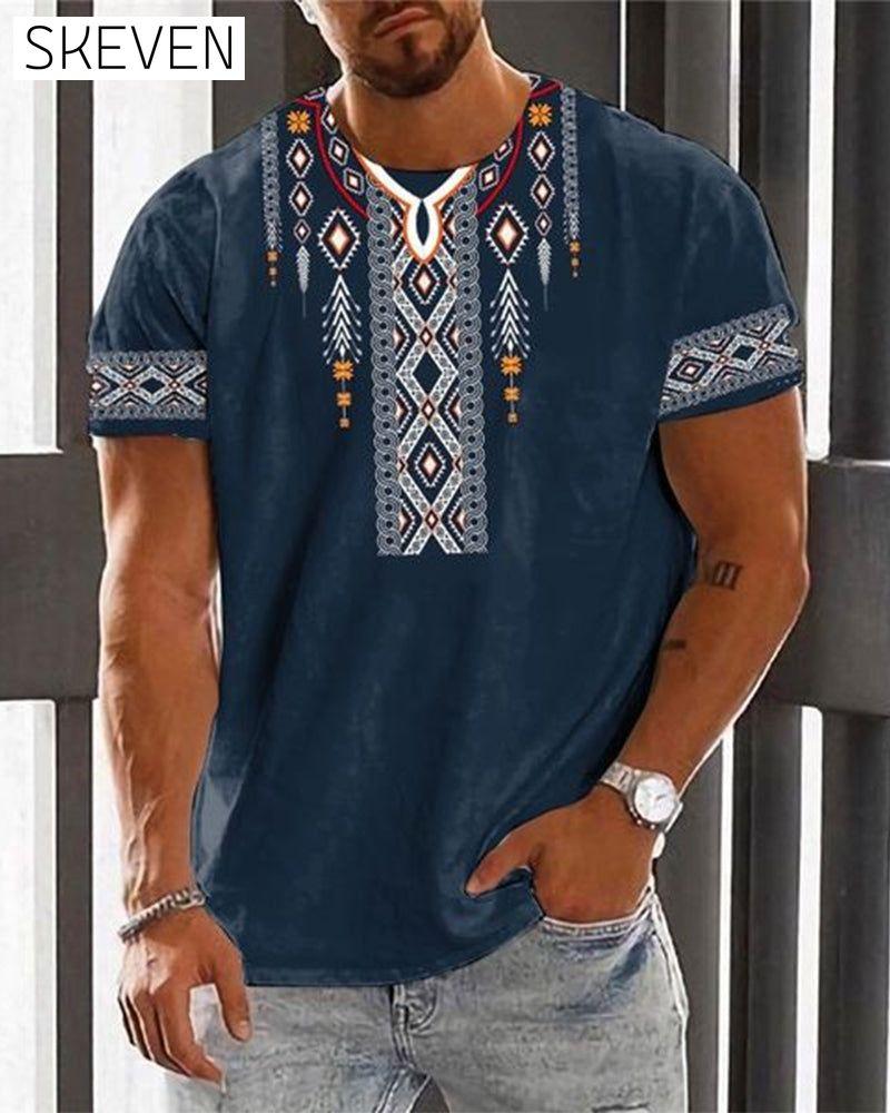 Bedrucktes T-Shirt mit Rundhalsausschnitt