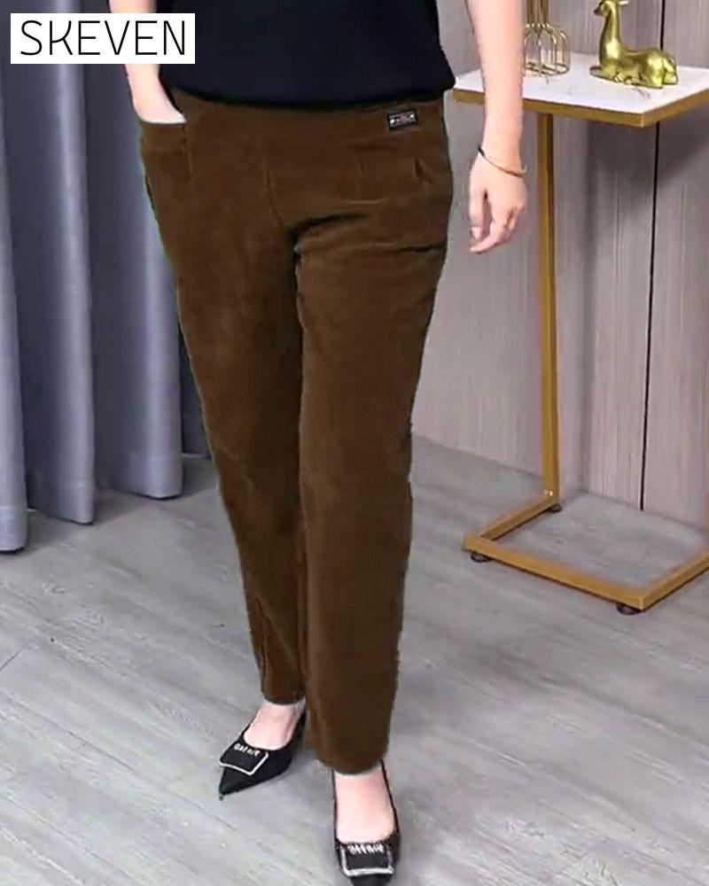 Solid Color Stretch Skinny Pants