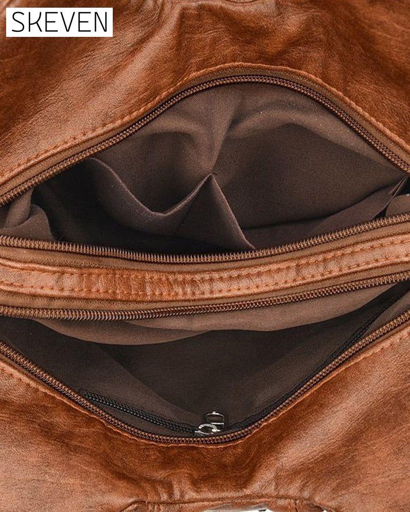 Vintage-Handtasche aus weichem Leder, Umhängetasche