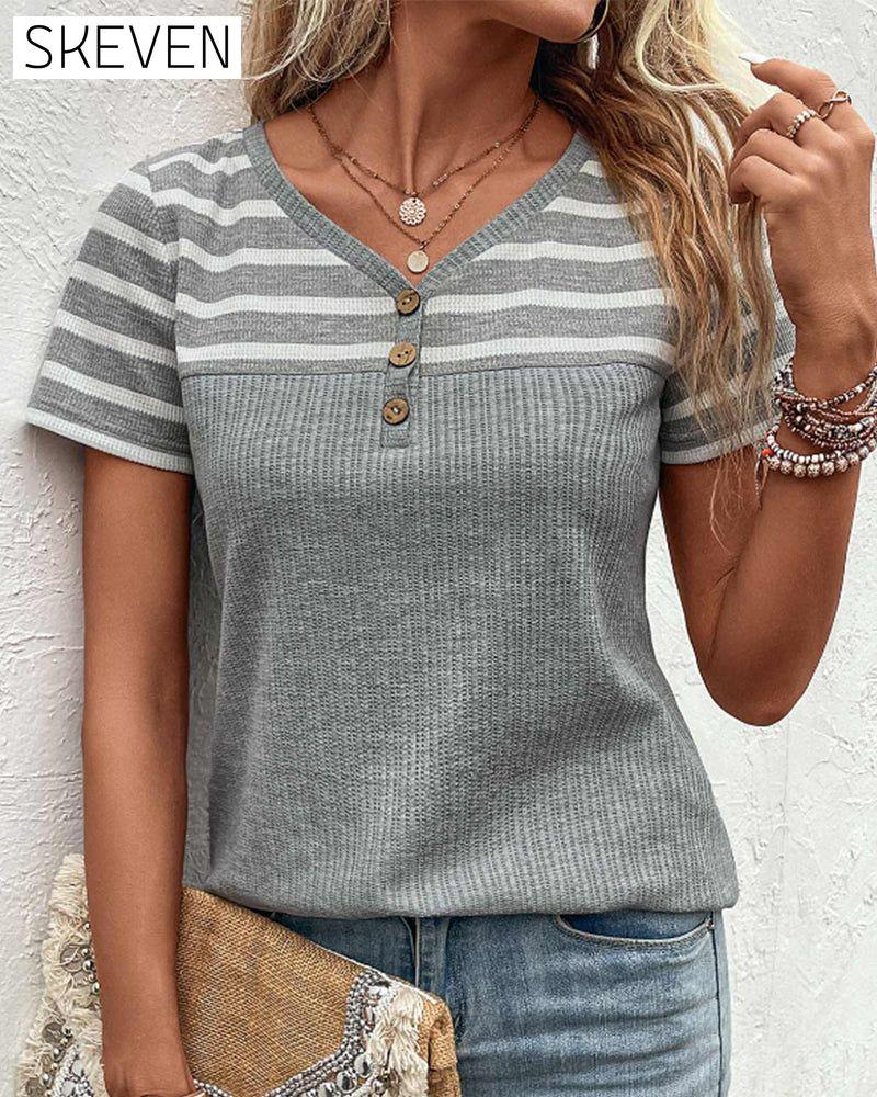 T-shirt à manches courtes à rayures