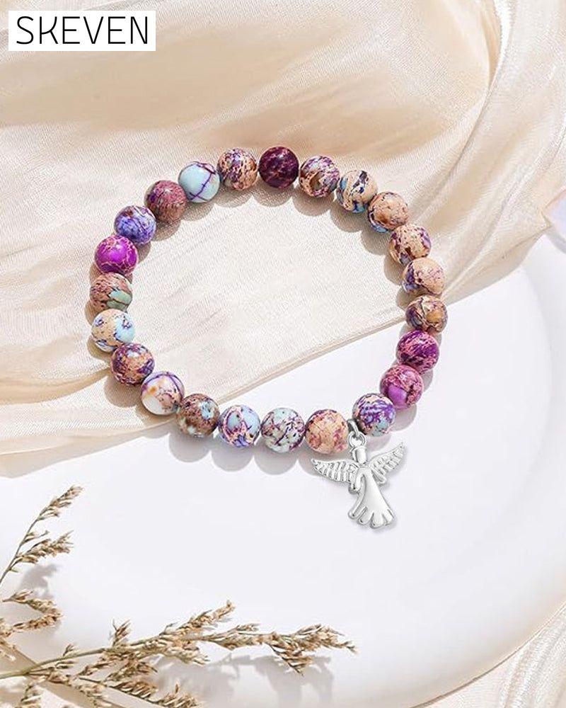 Angel wings healing crystal bracelet