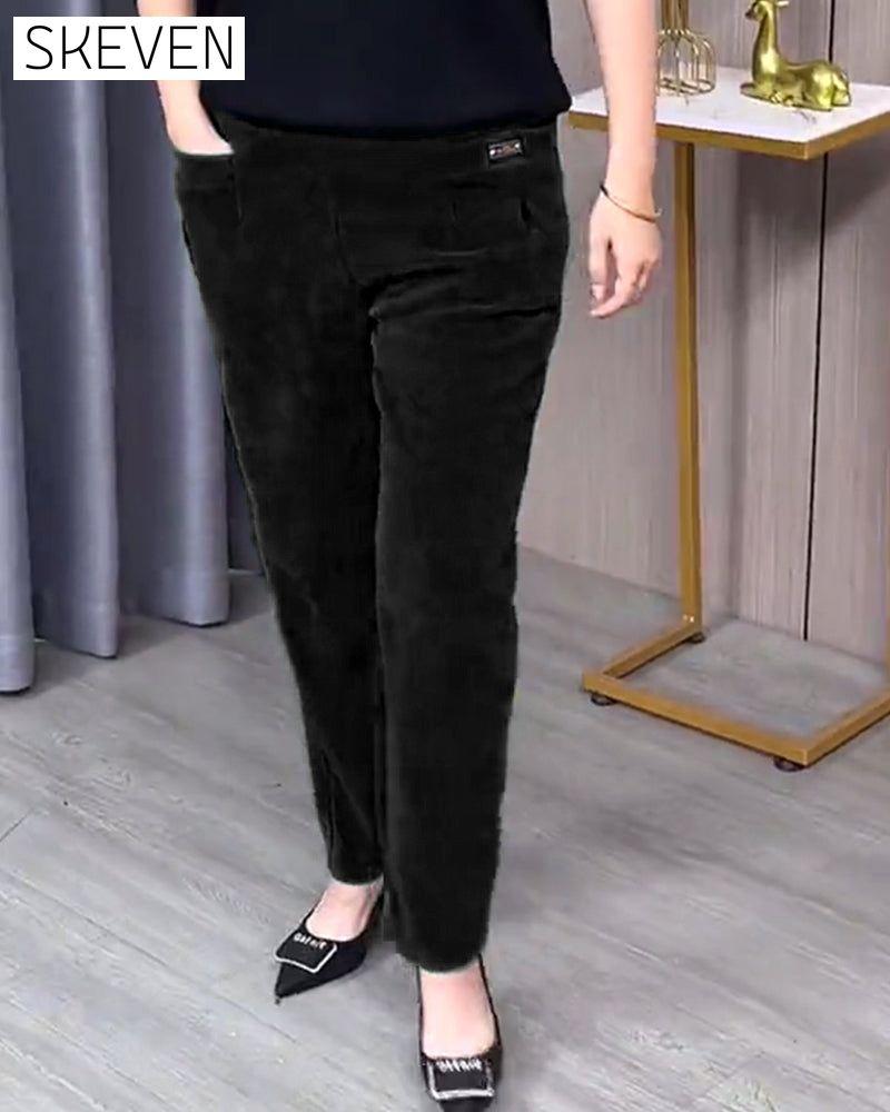 Solid Color Stretch Skinny Pants
