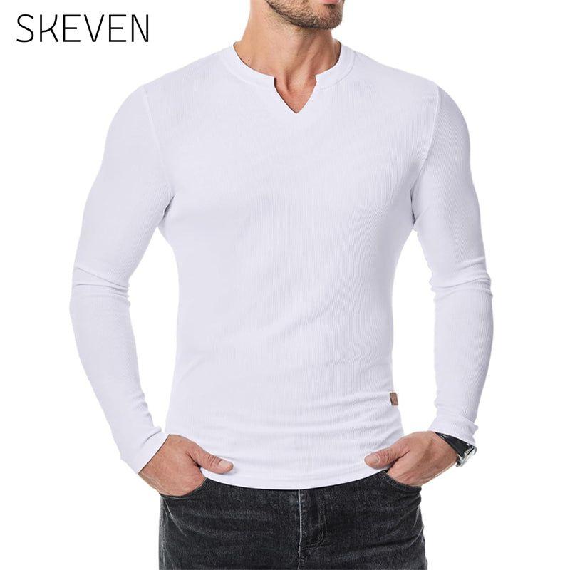 Slim-Fit-Muskelshirt mit V-Ausschnitt für Herren