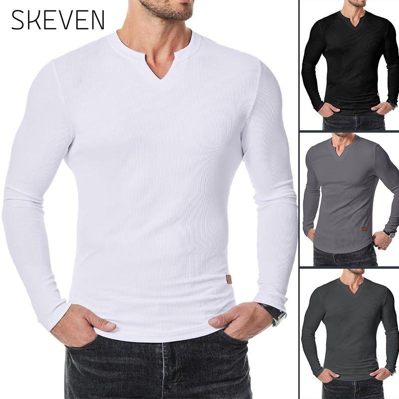 Slim-Fit-Muskelshirt mit V-Ausschnitt für Herren