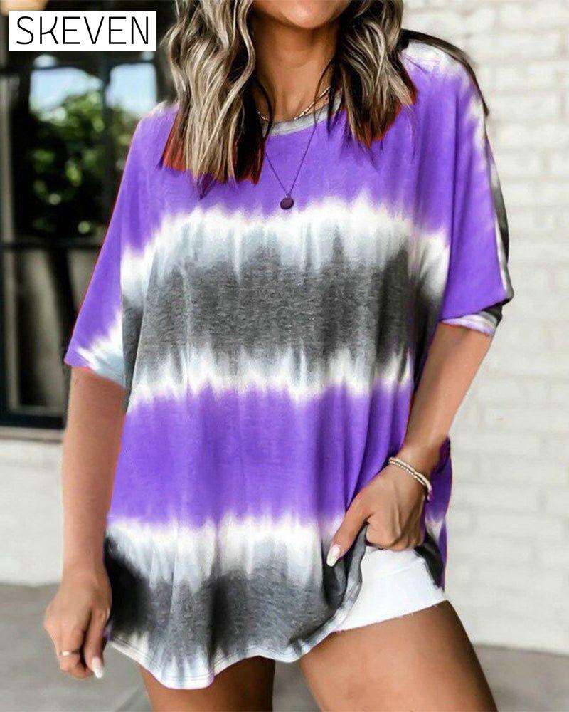Tie Dye T-shirt with Short Sleeves