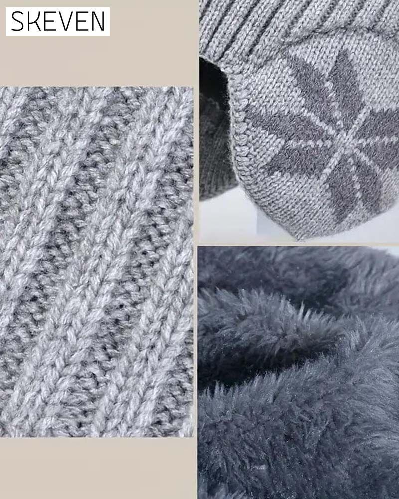 Winter beanie hat scarf sets warm knit hat
