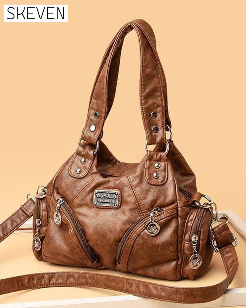 Vintage-Handtasche aus weichem Leder, Umhängetasche