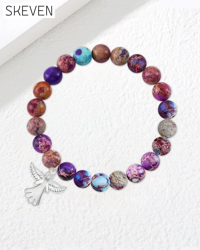 Angel wings healing crystal bracelet
