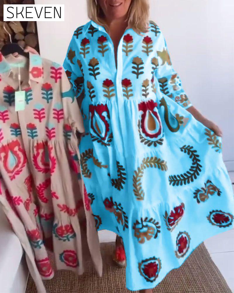 Floral Graphic Print Dress
