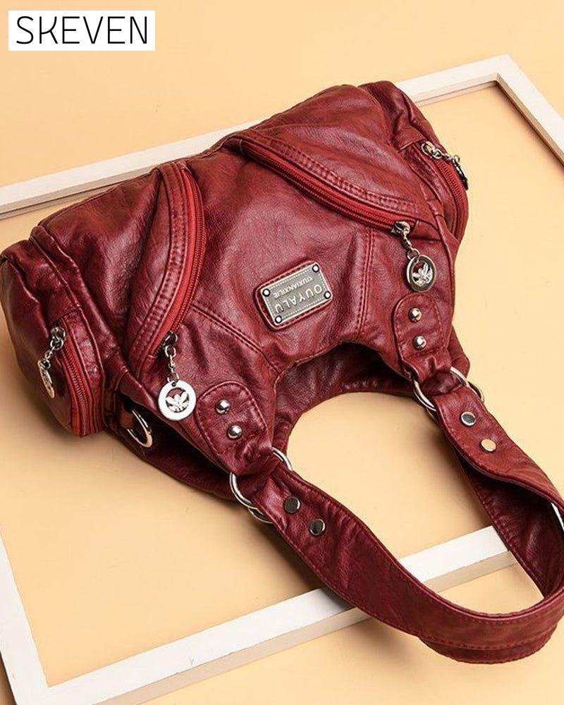 Vintage-Handtasche aus weichem Leder, Umhängetasche