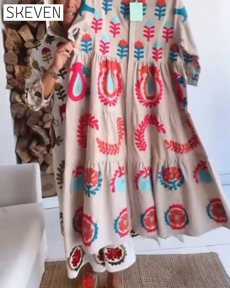 Floral Graphic Print Dress