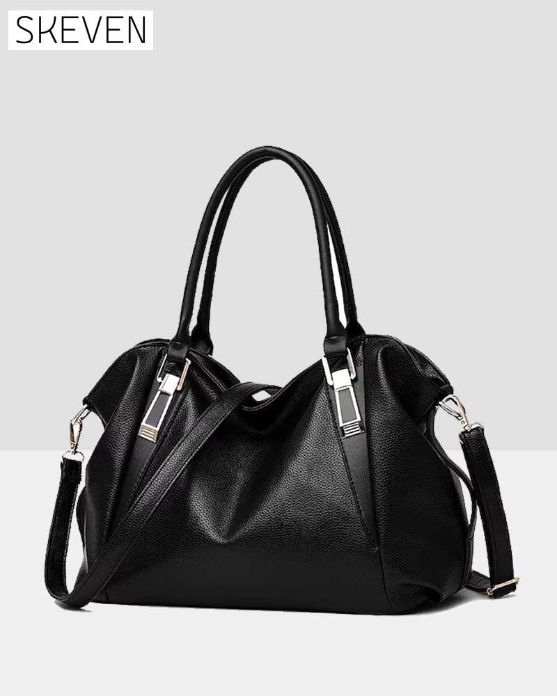Sac à main en cuir souple grande capacité pour femme 