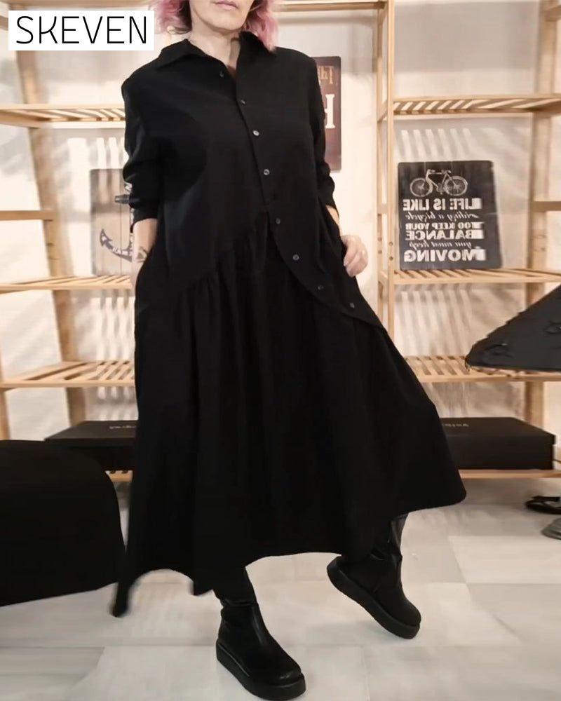 Robe trapèze décontractée et ample