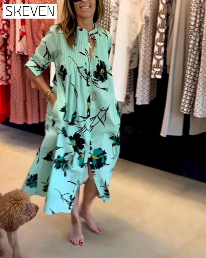 Floral print shirt dress Casual Dresses Clothes Dresses SALE Spring Summer