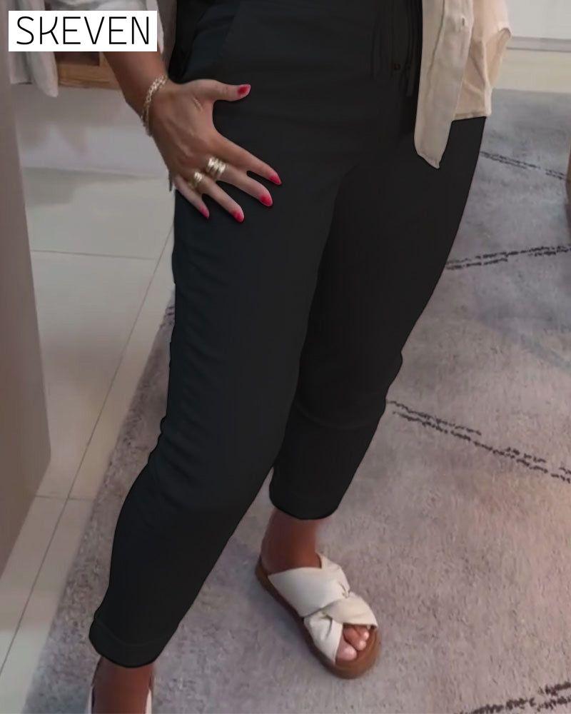 Drawstring Casual Pencil Pants