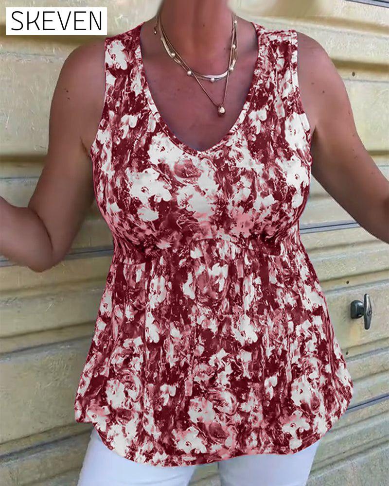 Sexy Printed Sleeveless Tank Top