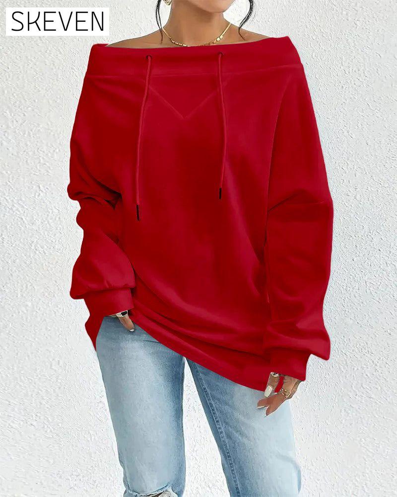 Modisches einfarbiges Sweatshirt