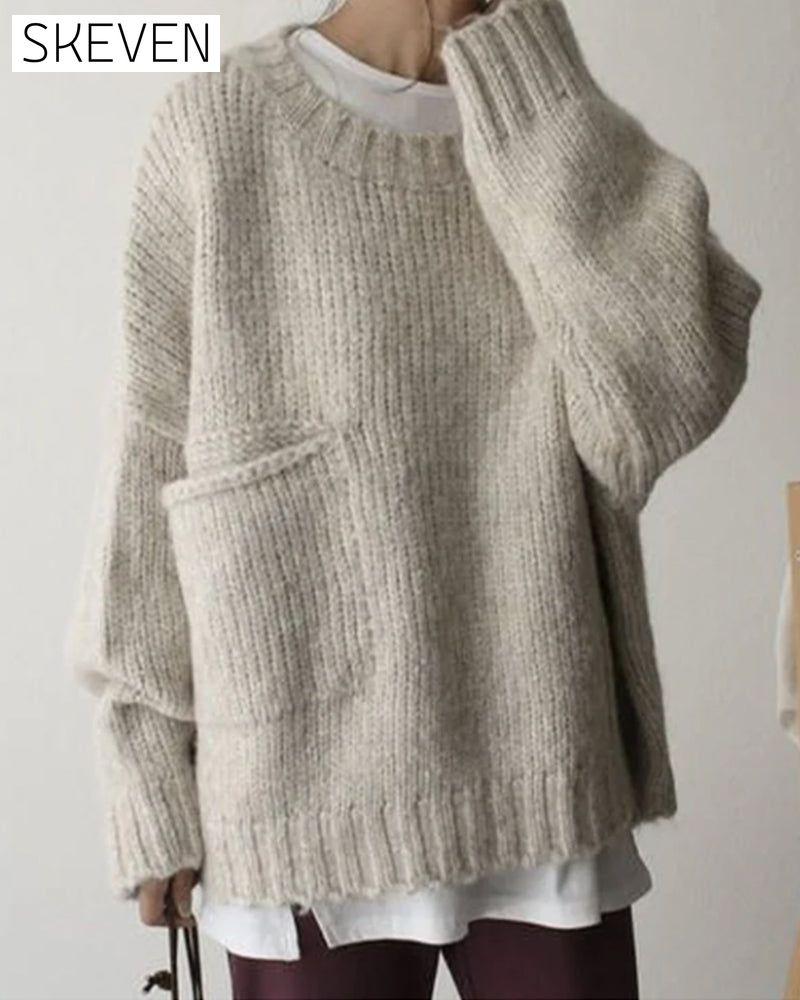 Simple solid color sweater 2023 F/W 23BF Pullovers Spring
