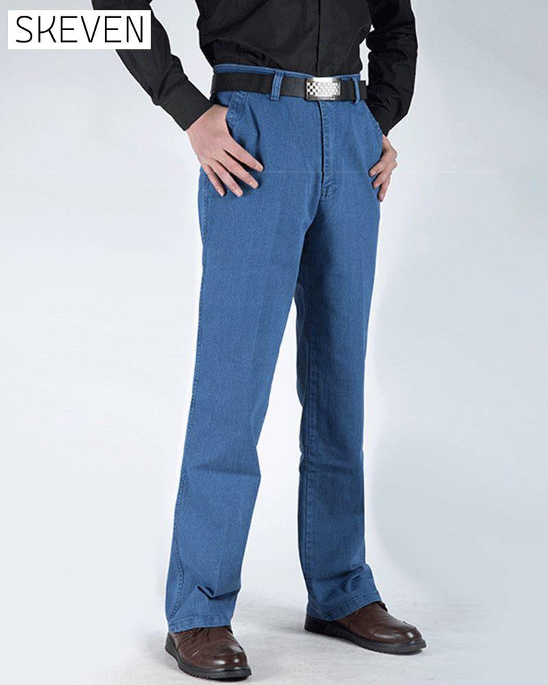 Jeans stretch coupe droite classique pour homme