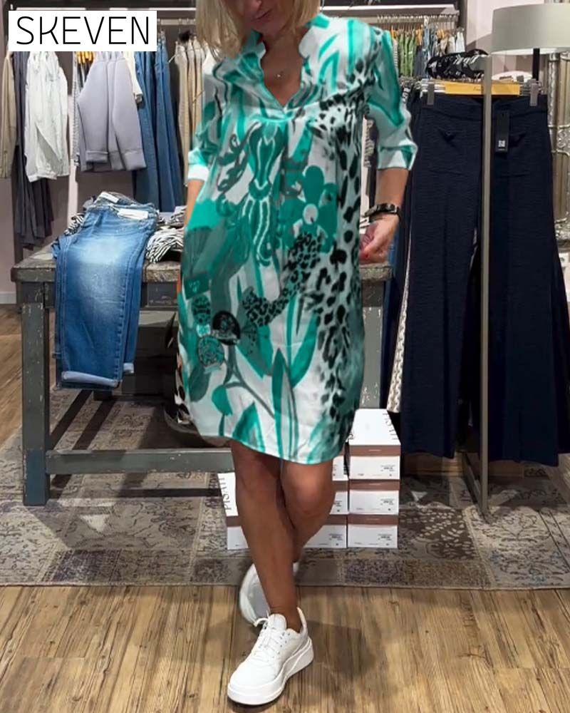 Women's daily casual color dress