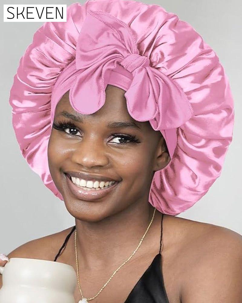 Silk night sleeping cap bonnet