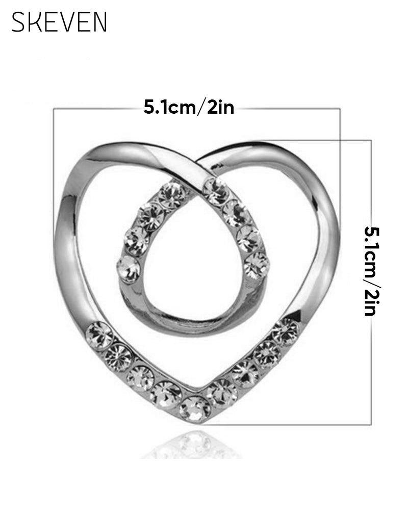 Heart-shaped thicker scarf clip
