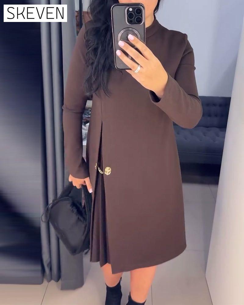 Robe élégante patchwork peinte