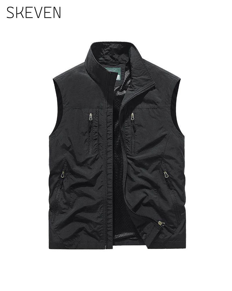 Zeitlich begrenztes Angebot – 50 % RABATT 🔥🧥 Ärmellose Herrenweste im Oversize-Schnitt mit Taschen