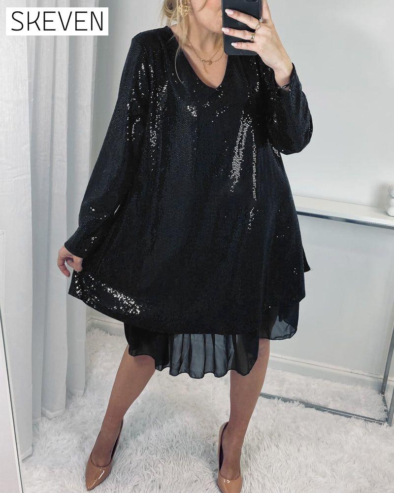 Robe élégante et ample à manches longues