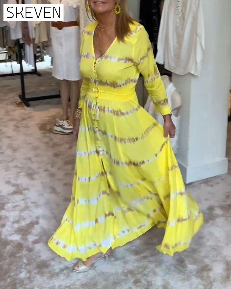 Elegantes langes Damenkleid für den Alltag