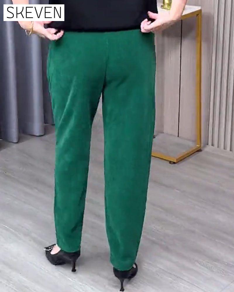 Solid Color Stretch Skinny Pants