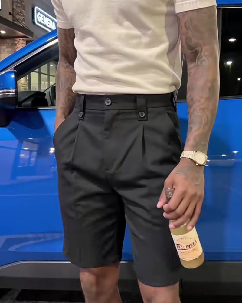 Casual Versatile Men's Suit Shorts